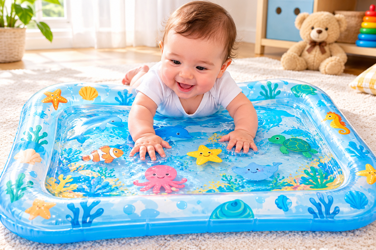 Tapete Sensorial de Agua para Bebé 💦🐠